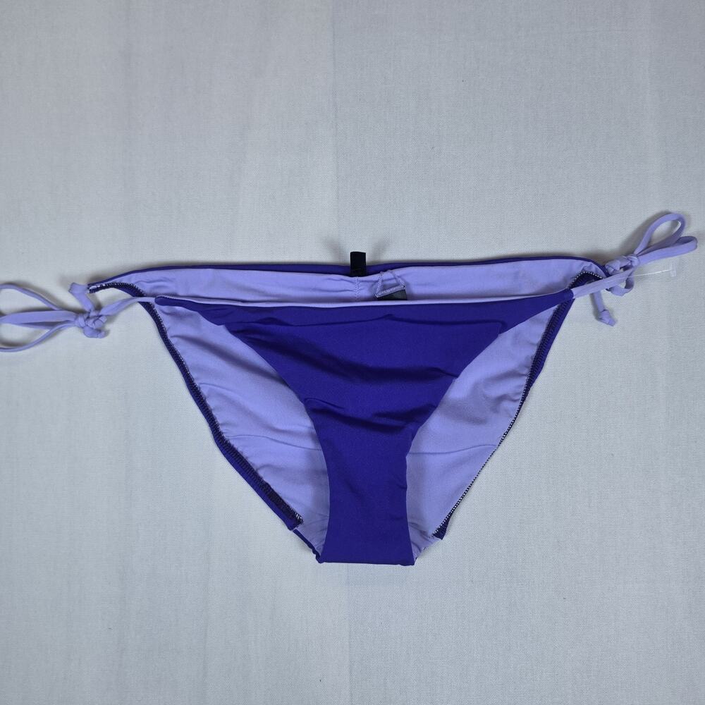 A. Che Women's Purple Side Tie Bikini Bottom Ruched Back Size M New Without Tags